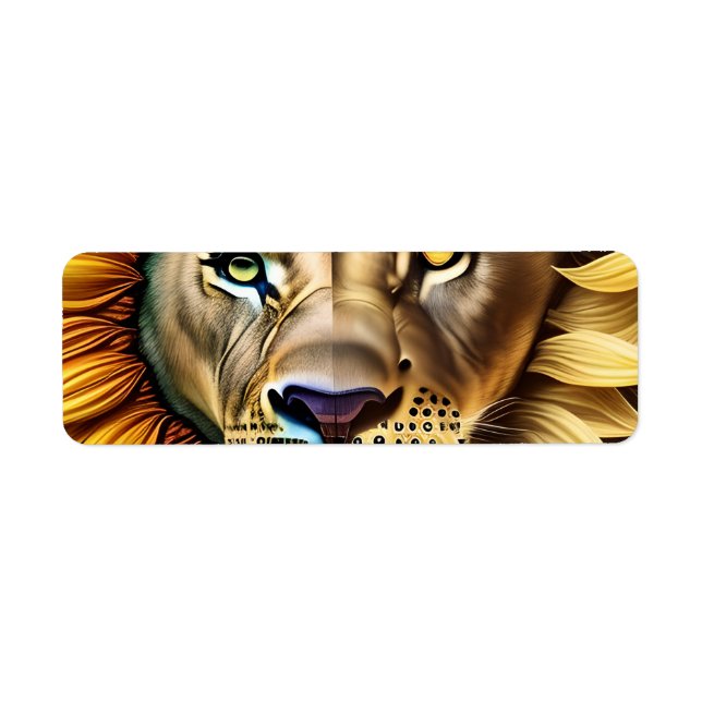 Två sidor av kärlek-triptych returadress etikett (Framsidan)