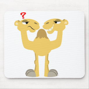 Två sidor av samma Tecknad Camel Mousepad Musmatta