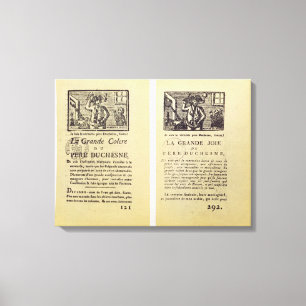 Två sidor från 'La Stor Colere de Pere Canvastryck