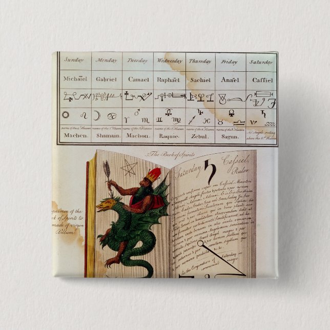 Två sidor från 'magus'na knapp (Framsida)