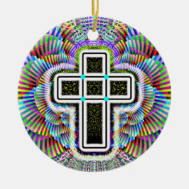 Två sidor Kor Julgransprydnad Keramik