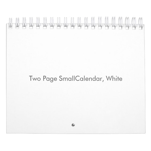 Två sidor LitenKalender, Vit Kalender (Omslag)