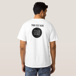 TVÅ SIDOR LOGOTYP och för Anpassningsbar T Shirt