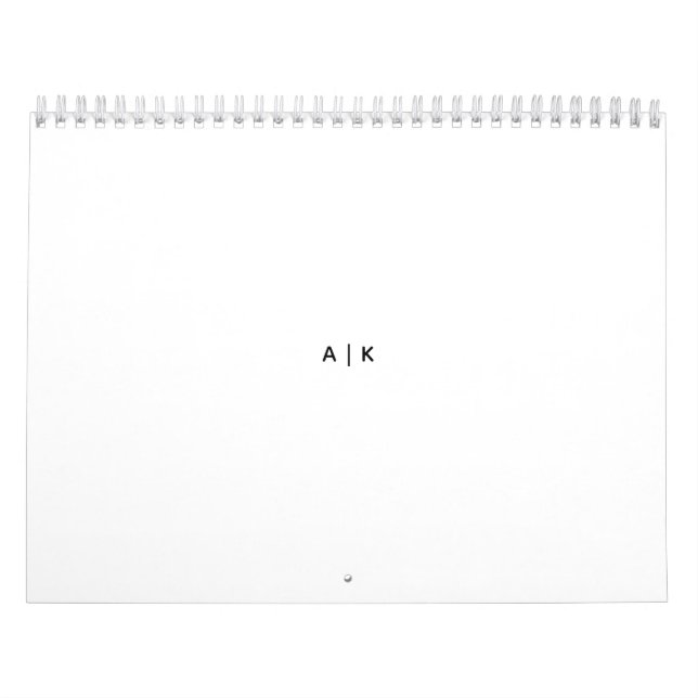 Två sidor MediumCalendar, Vit Kalender (Omslag)