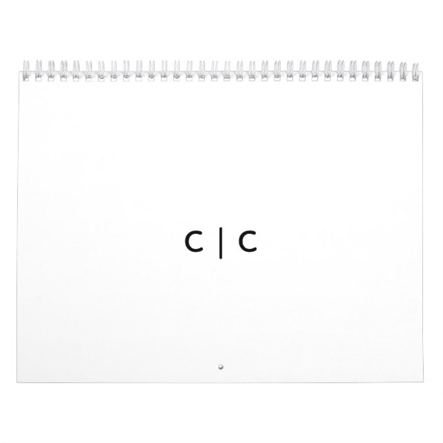 Två sidor MediumCalendar, Vit Kalender (Omslag)