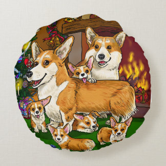 Två sidor rund kudde