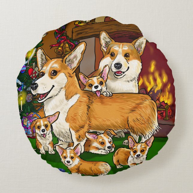 Två sidor rund kudde (Baksidan)