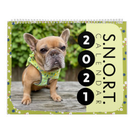 Två sidor storKalender, vit Kalender