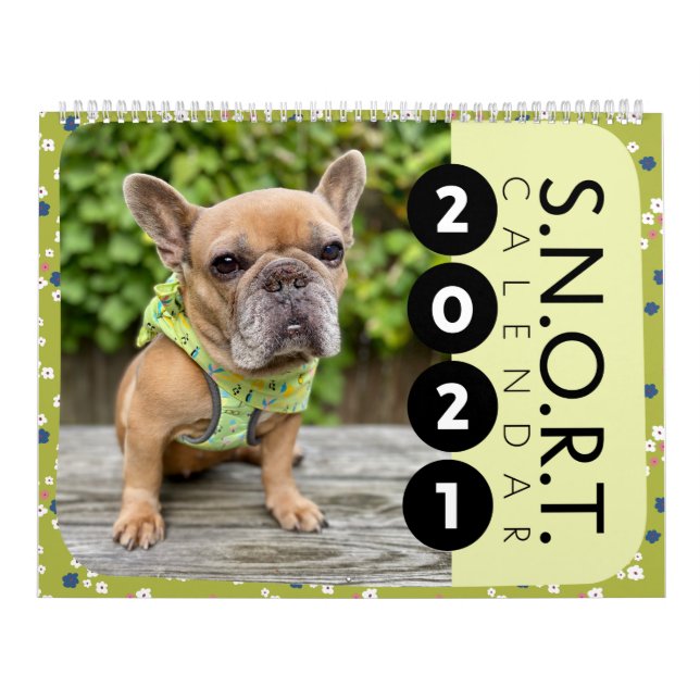 Två sidor storKalender, vit Kalender (Omslag)