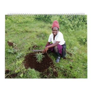 Två sidor storKalender, vit Kalender