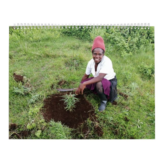 Två sidor storKalender, vit Kalender (Omslag)