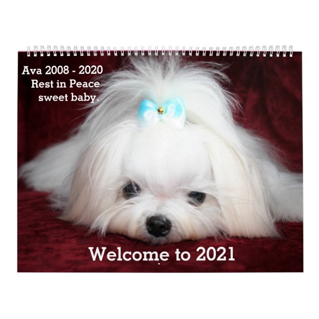 Två sidor storKalender, vit kalender (Omslag)