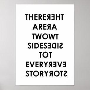 Två sidor till varje story Spegel poster