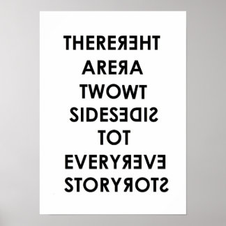 Två sidor till varje story Spegel poster