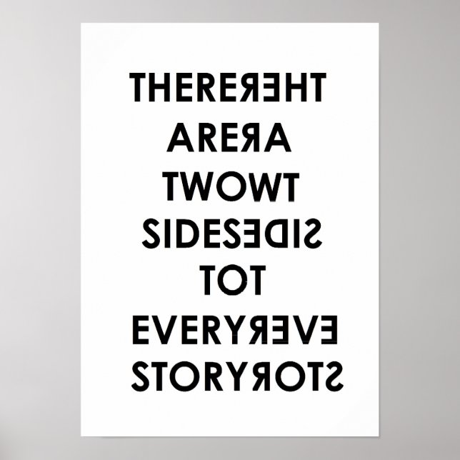 Två sidor till varje story Spegel poster (Framsidan)