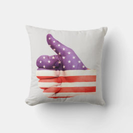 Två sidor Utformning med patriotisk amerikansk fla Kudde