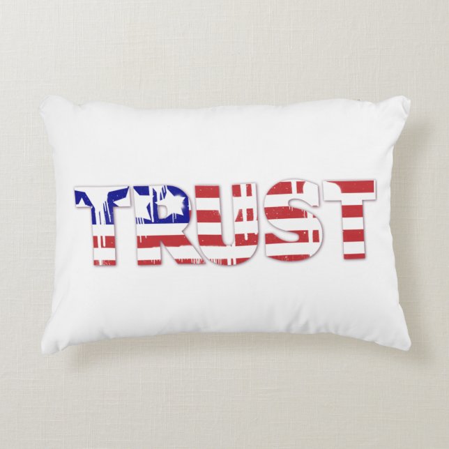Två sidor Utformning med patriotisk amerikansk fla Prydnadskudde (Framsidan)