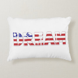 Två sidor Utformning med patriotisk amerikansk fla Prydnadskudde