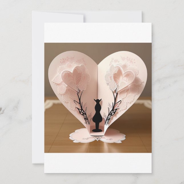 Två sinsemellan sammanflätade hjärtan: en symbol f inbjudningar (Framsida)