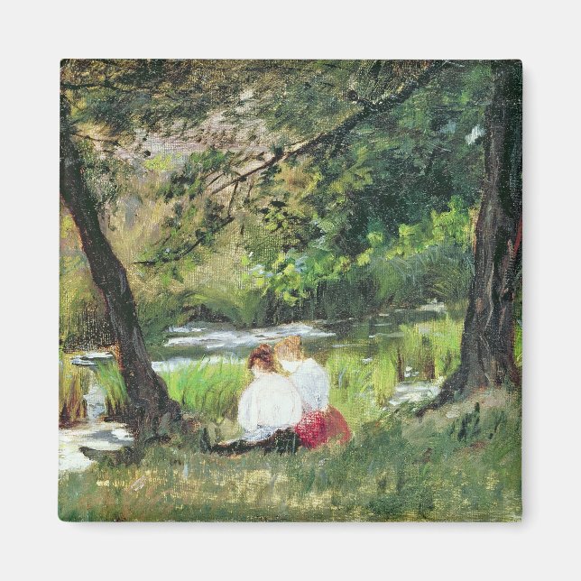 Två sittande kvinnor magnet (Framsidan)