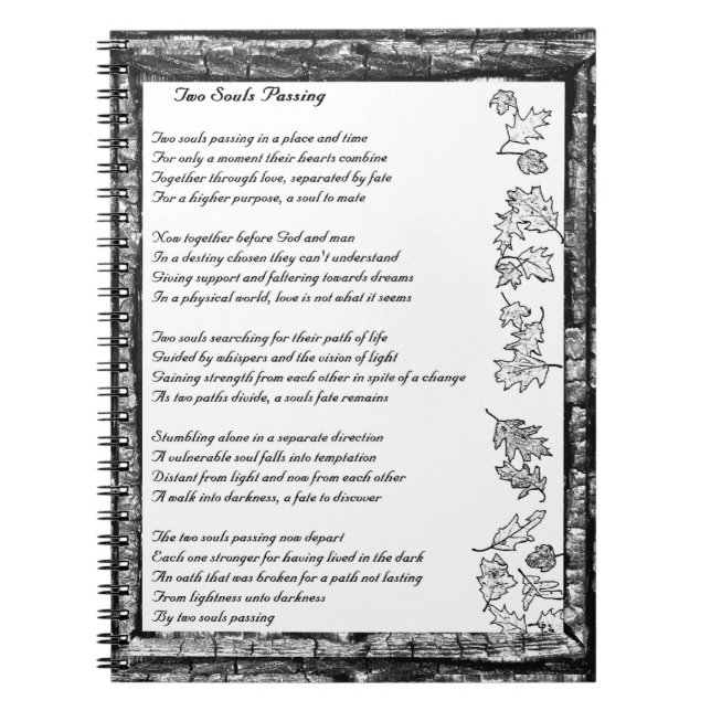 Två själar passerar anteckningsbok med spiral (Framsidan)