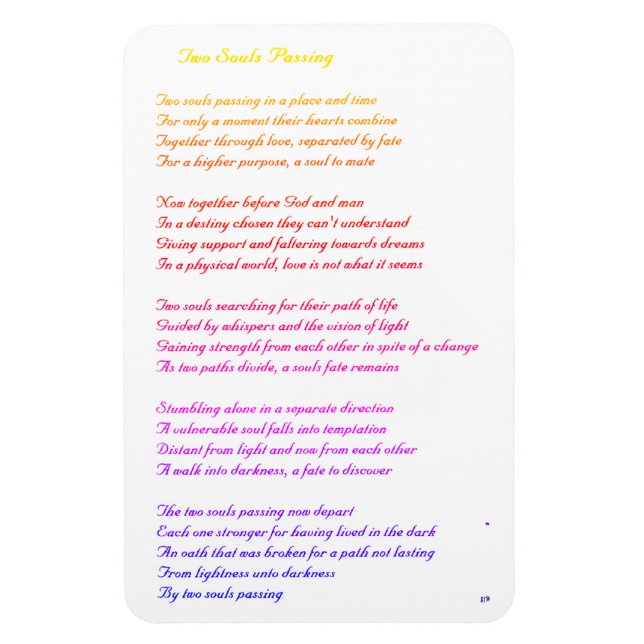 Två själar passerar magnet (Vertikal)