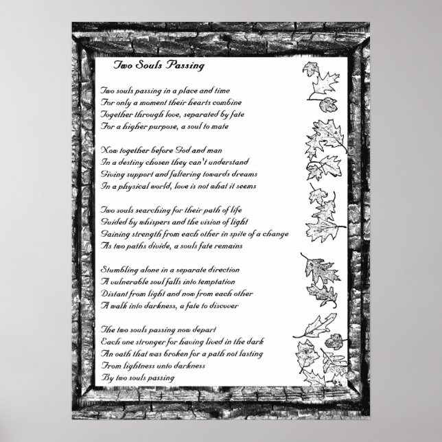 Två själar passerar poster (Framsidan)