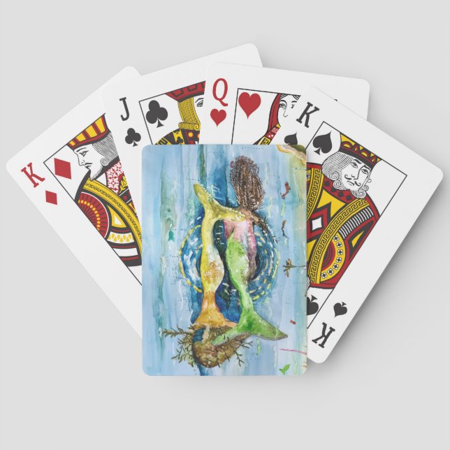 Två Sjöjungfruar Casinokort (Baksidan)