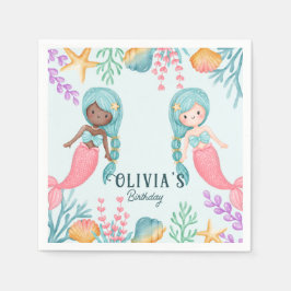 Två sjöjungfruar pappersservett