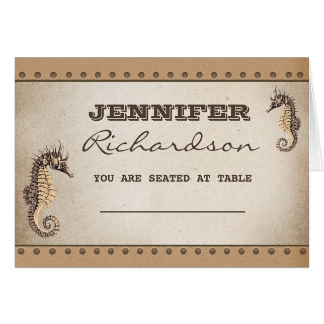 två sjömanskort bröllop OBS kort (Framsidan Horizontal)