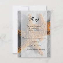 Två sjöstjärnor i sand, svar på strandbröllop RSVP