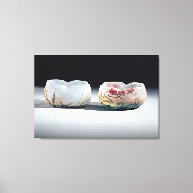 Två skålar av Daum, Nancy, Frankrike Canvastryck (Framsida)