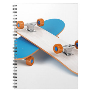 Två skateboards anteckningsbok