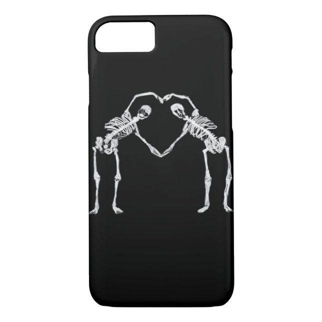 Två Skeleton Hearts Händer Classic Case-Mate iPhone Skal (Baksida)