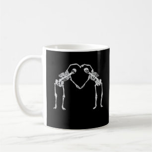 Två Skeleton Hearts Händer Classic Kaffemugg