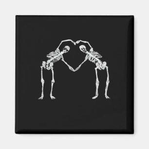 Två Skeleton Hearts Händer Classic Magnet