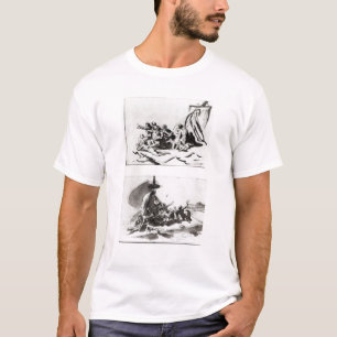 Två skissar för raften av medusaen, c.1819 tee shirt