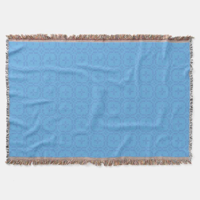Två skuggor av Blue Welsh Tapestry Mönster Blanket Mysfilt (Framsidan)