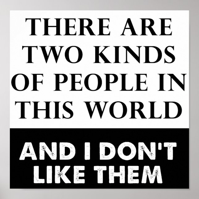 Två slags Hate-funny Poster (Framsidan)