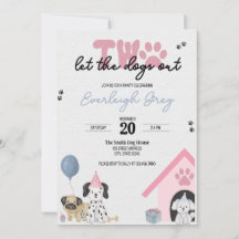 Två släpper ut Hundar | 2:a födelsedagsinbjudan