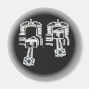 Två slår motorn magnet