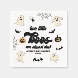 Två små Boos-Twillingar Halloween Baby Shower Pappersservett