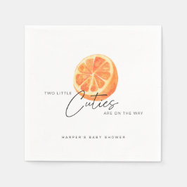 Två små kuvert är på Way Twin-Orangen Pappersservett