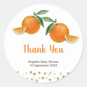 Två små kuvert Twin Tack-fästare Runt Klistermärke