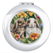 Två små Lop Bunny-kaniner