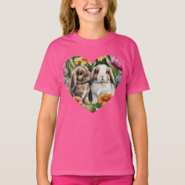 Två små Lop Bunny-kaniner T Shirt