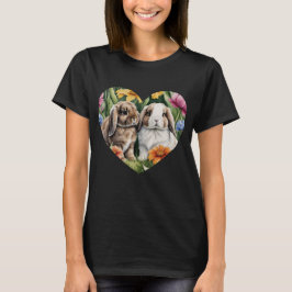 Två små Lop Bunny-kaniner T Shirt