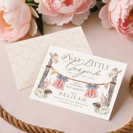 Två små nattflickor är på väg att bli babyskor inbjudningar