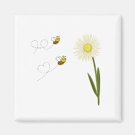 Två små och söta bin magnet