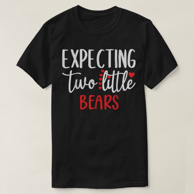 Två små päron-stiliga Twillingar för Gravid T Shirt (Design framsida)